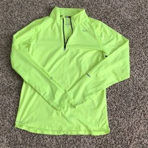 Yellow Nike Dri-Fit Pullover
